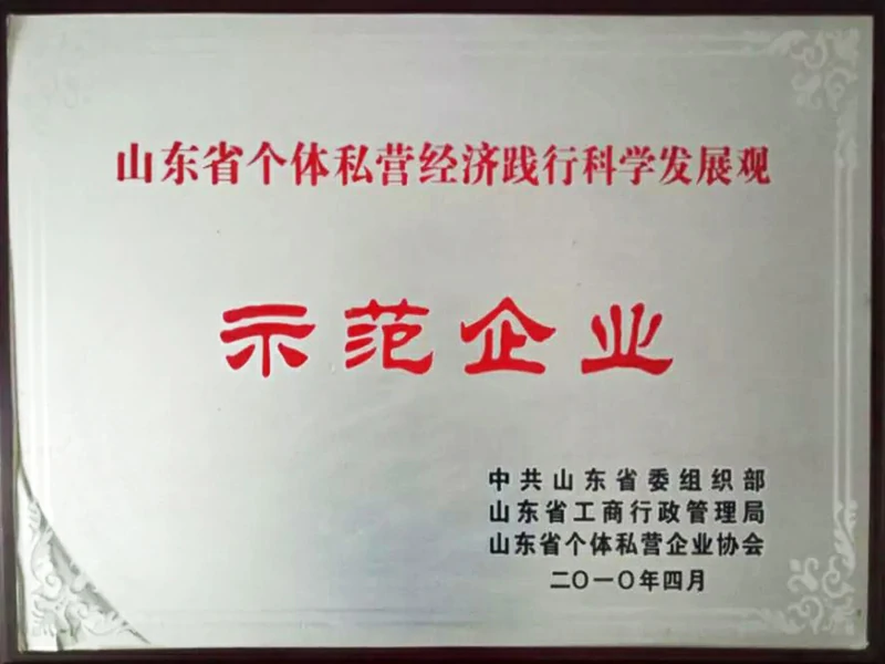 Shandong Provincial Private Economy Demonstration Enterprise